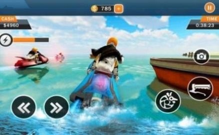 水上漂浮冲浪比赛游戏