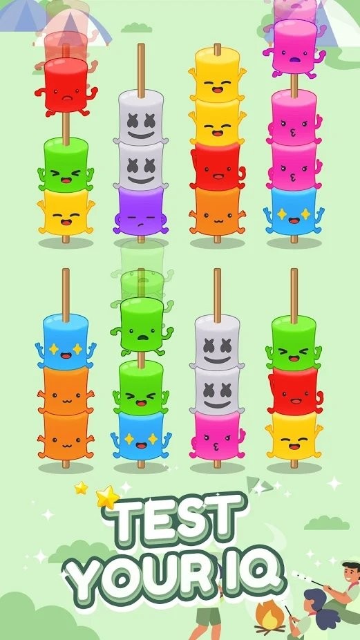 棉花糖排序益智拼图游戏