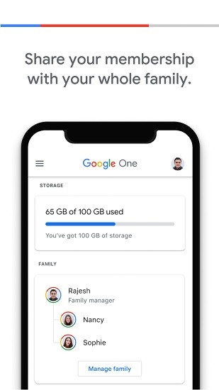 谷歌google one云储存