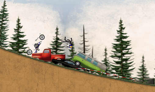 火柴人下坡越野摩托车(Stickman Downhill - Motocross)