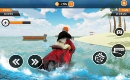 水上漂浮冲浪比赛游戏