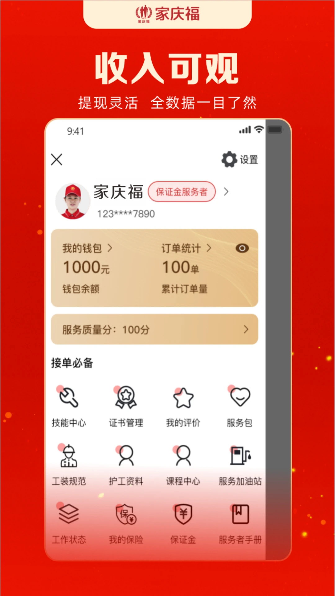 家庆福服务者
