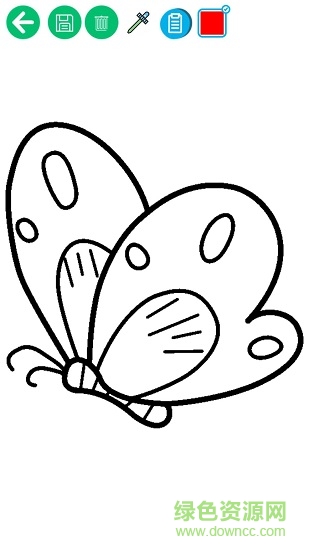 儿童动物填色画画